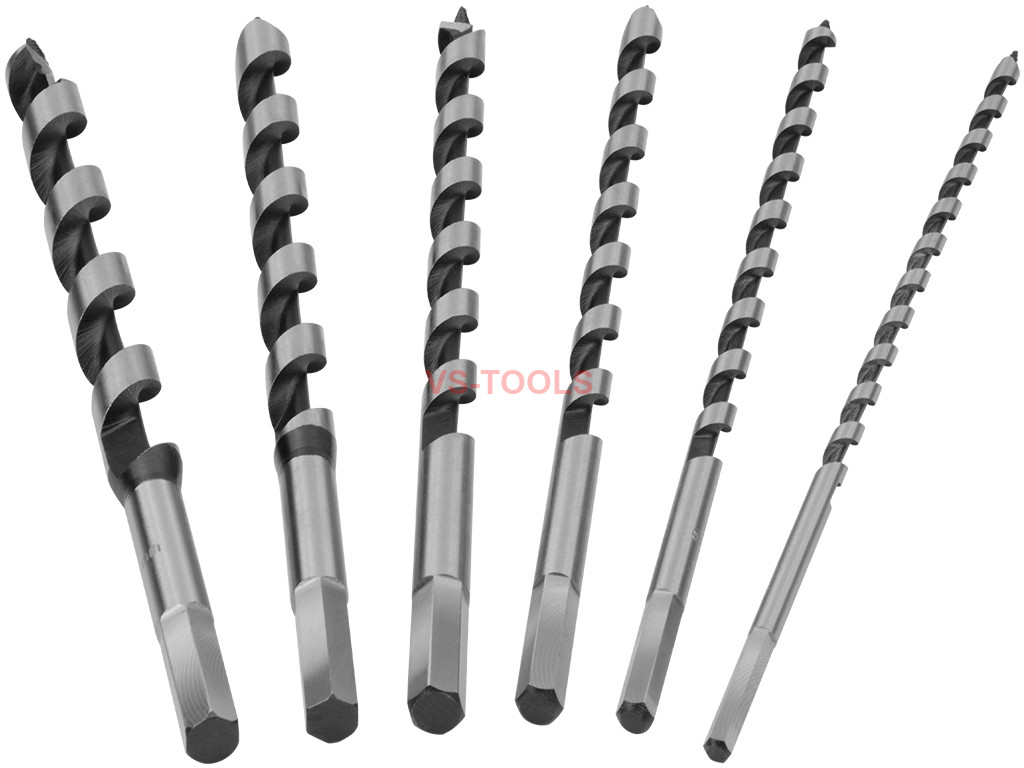 6pcs Extra Long 9inch Auger Wood Studs Joists Drill Bits